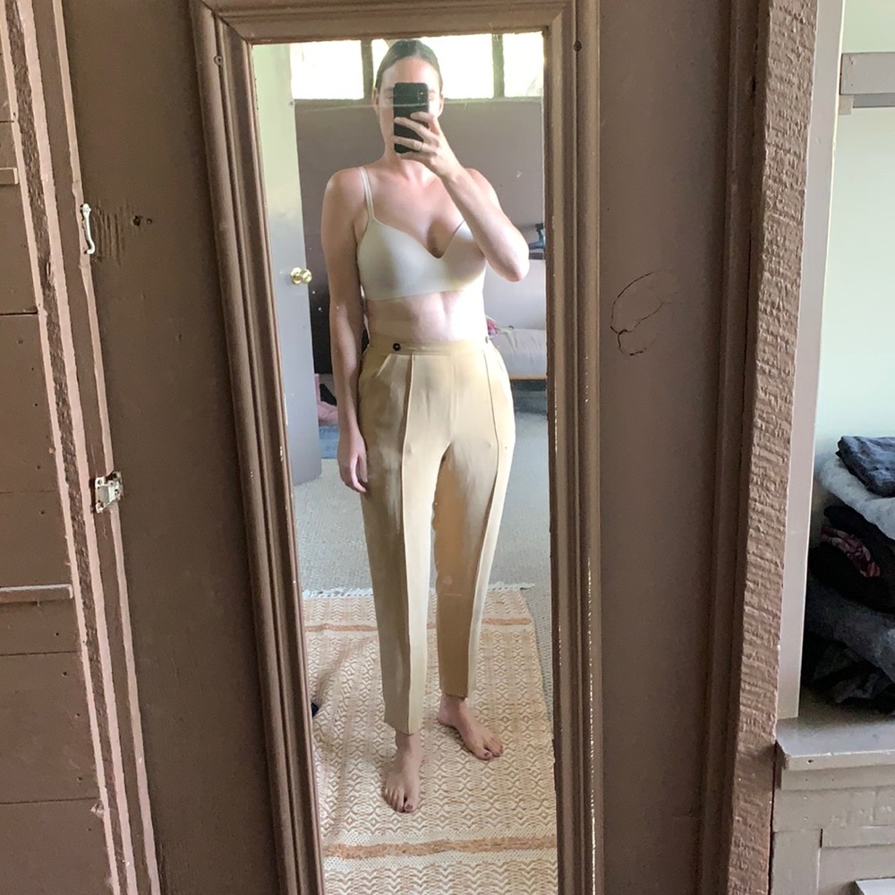 High waisted 100% Silk pants